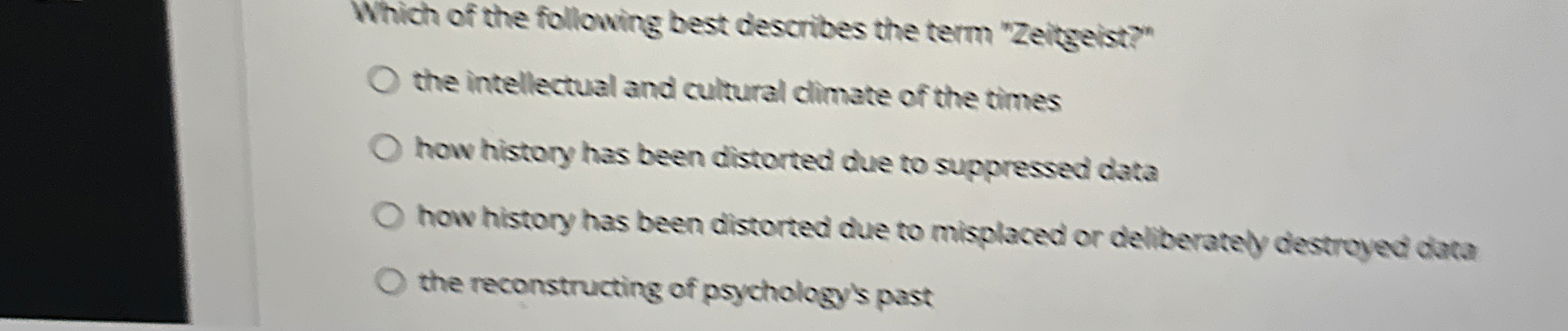 Solved Which of the following best describes the term | Chegg.com