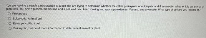 Solved You are looking through a microscope at a cell and | Chegg.com