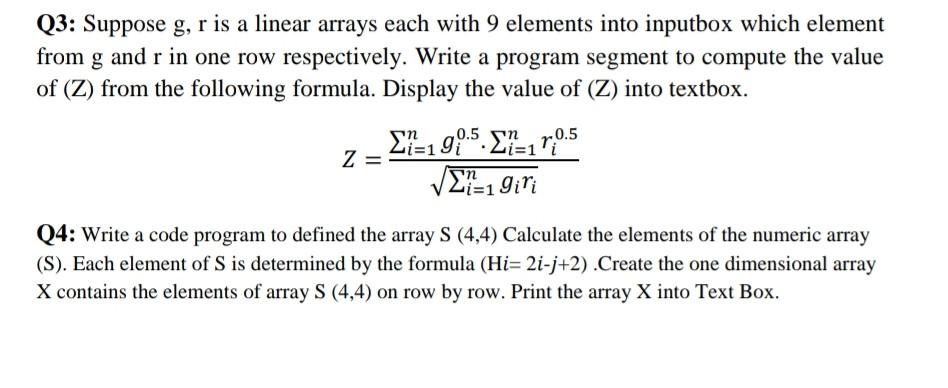Solved I want the answer in a visual basic way, please | Chegg.com