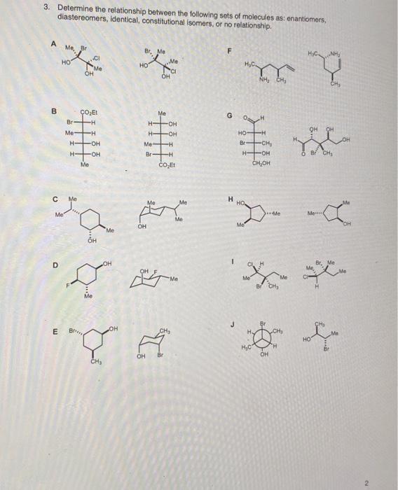Solved determine the relationship between the following | Chegg.com