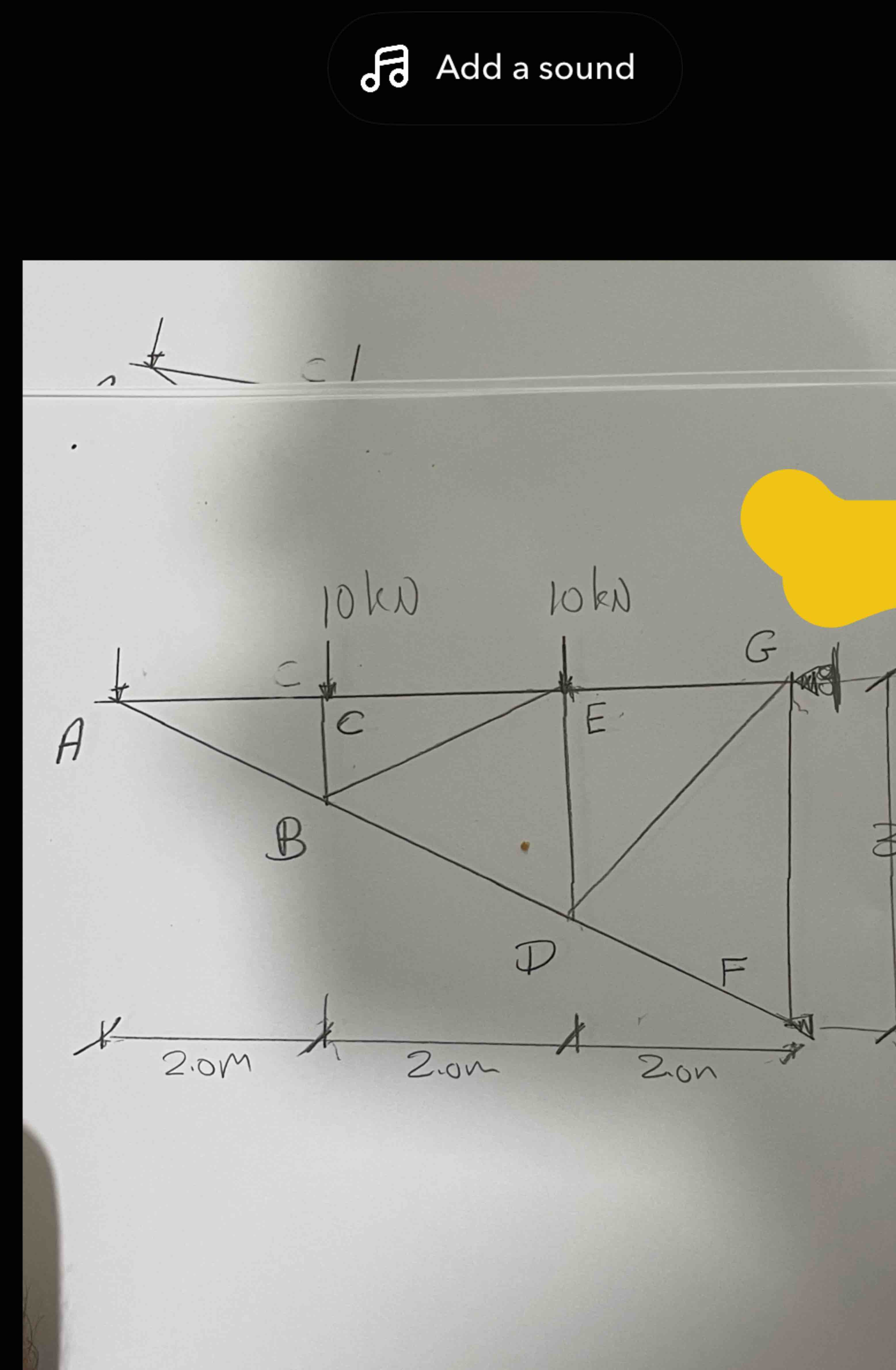 Solved find the force member in ﻿each member using method of | Chegg.com
