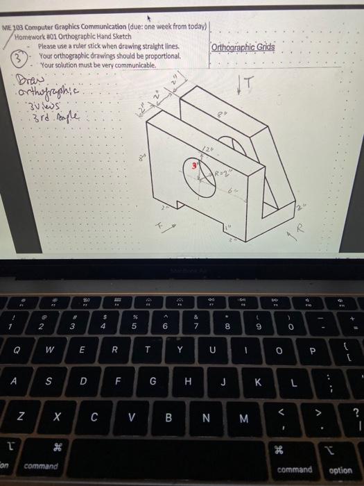 Solved Orthographic Grids ME 103 Computer Graphics | Chegg.com