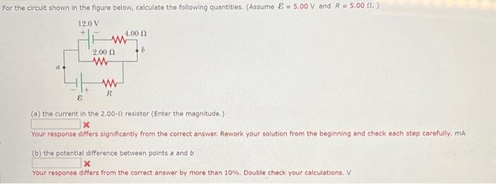 Solved Or The Circuit Shown In The Figure Below, Calculate | Chegg.com