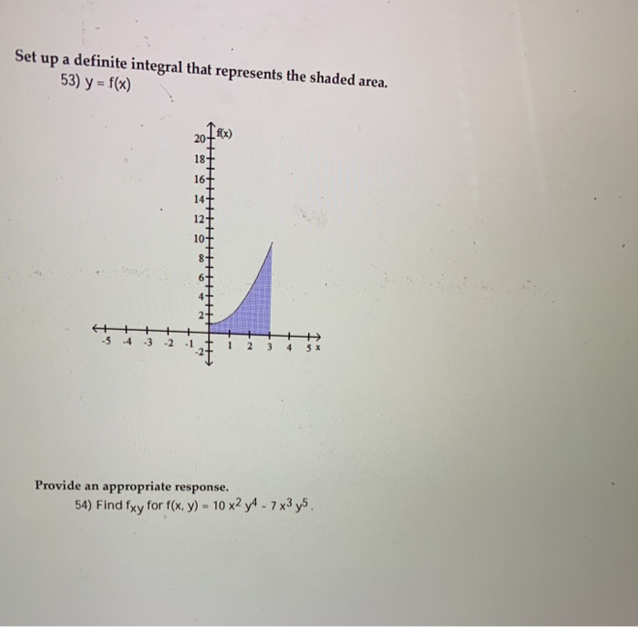 Solved Set up a definite integral that represents the shaded | Chegg.com