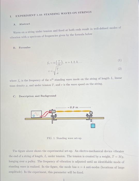 Solved Waves on a string under tension and fixed at both