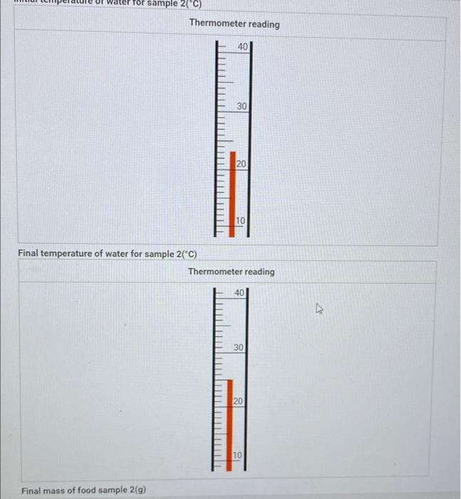 Solved what are the correct readings for both thermometers.