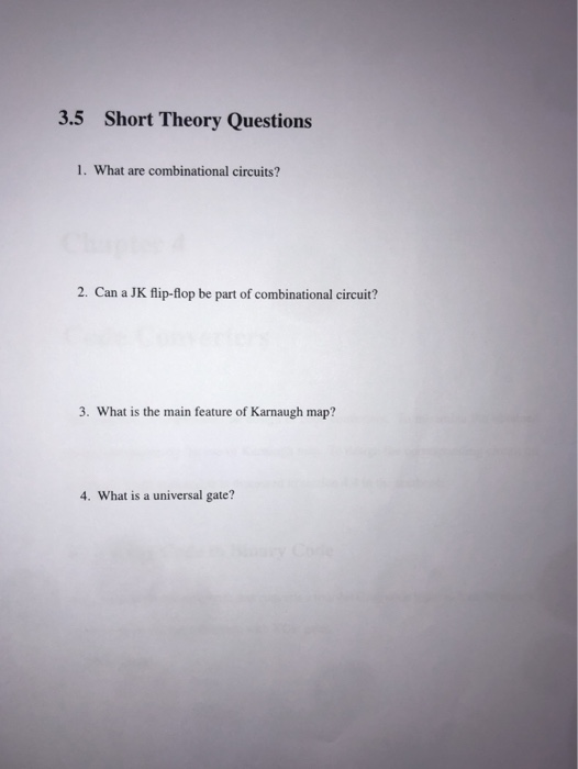 Solved 3 5 Short Theory Questions 1 What Are Combinational Chegg Com   Image 