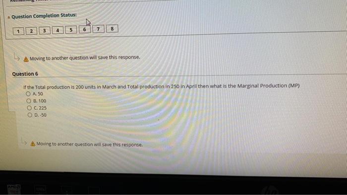 Solved Question Completion Status: 1 2 3 4 5 6 7 8 L A | Chegg.com