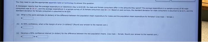 Solved standard deviation for femole consumers is assumed to | Chegg.com