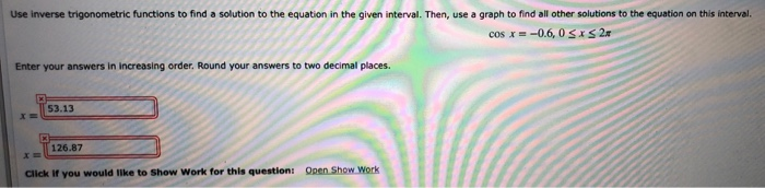 Solved Use inverse trigonometric functions to find a | Chegg.com