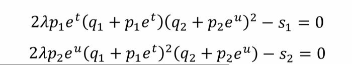 Solved by solving these two equations together Find the | Chegg.com