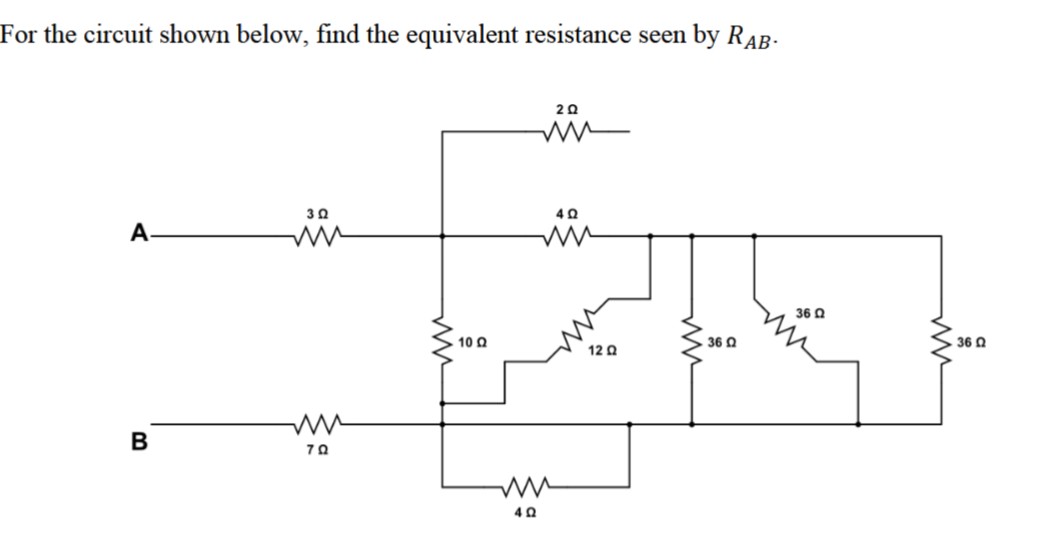 Solved For the circuit shown below, find the equivalent | Chegg.com