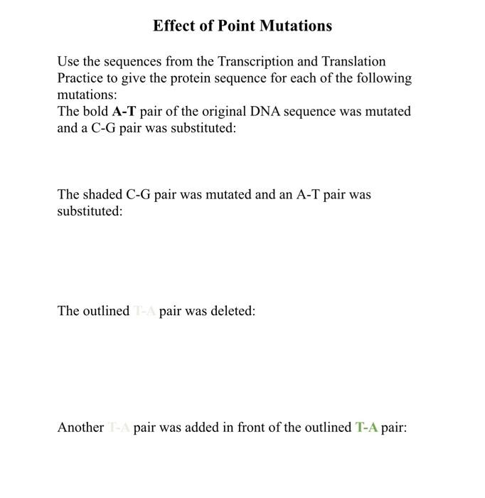 Solved Transcription And Translation Practice Transcribe The | Chegg.com