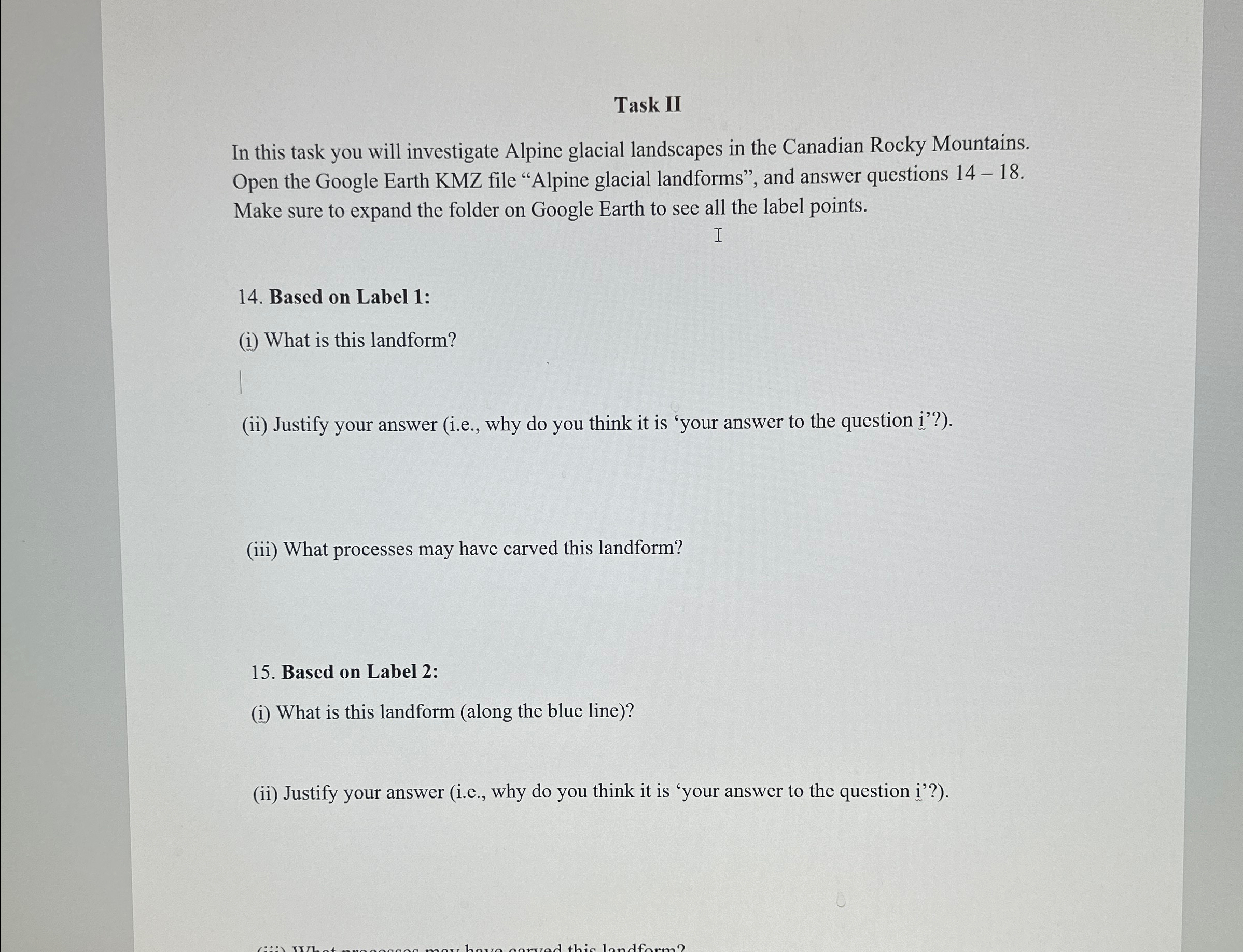 Solved Task IIIn this task you will investigate Alpine | Chegg.com