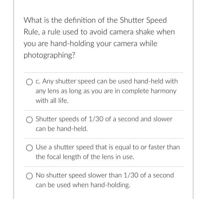 Solved How does a shutter control light? By controlling the | Chegg.com