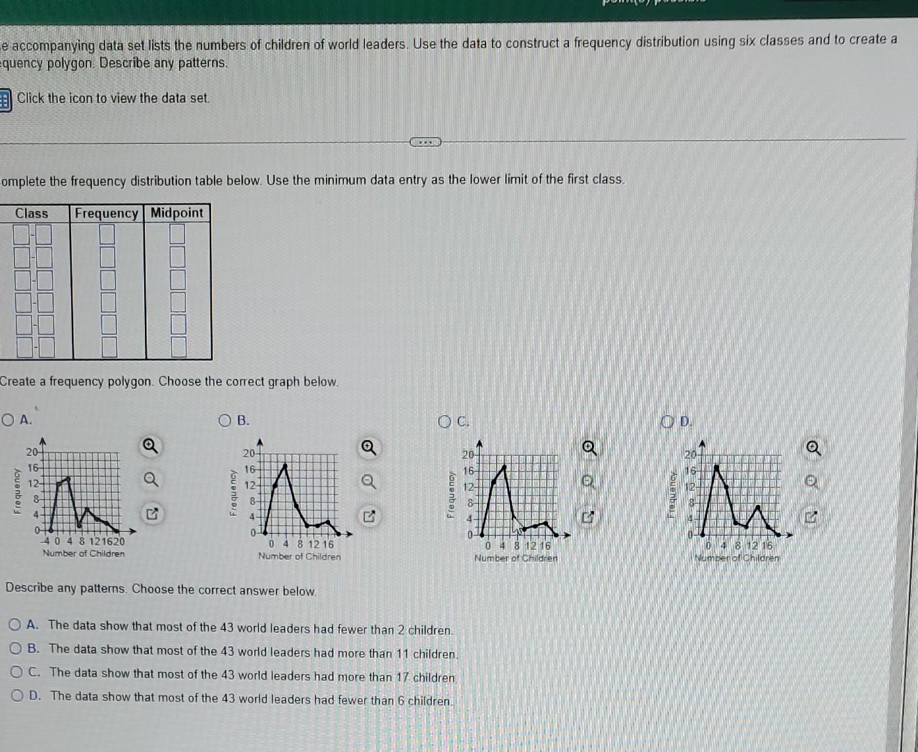 Solved me accompanying data set lists the numbers of | Chegg.com