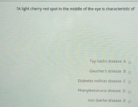 Cherry-Red Spot in Tay–Sachs Disease