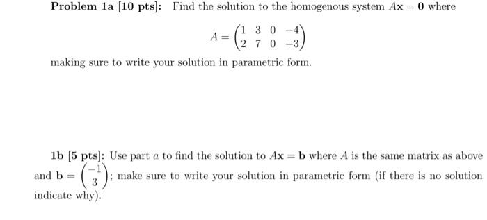 Solved Problem 1a [10pts] : Find the solution to the | Chegg.com