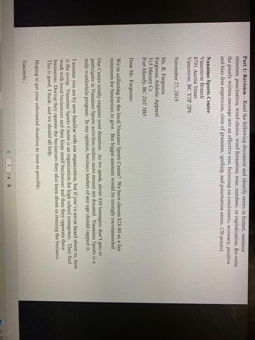 Solved Part 1: Revision - Read the following document and | Chegg.com