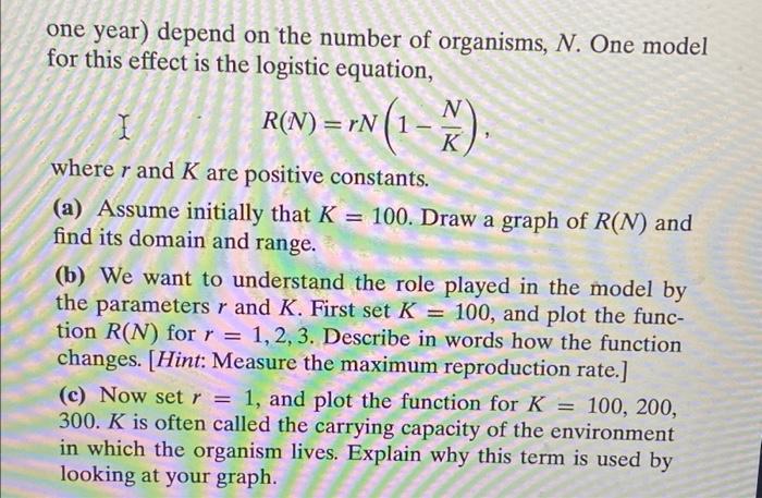 Solved 8. The Logistic Model For Population Growth For Many | Chegg.com