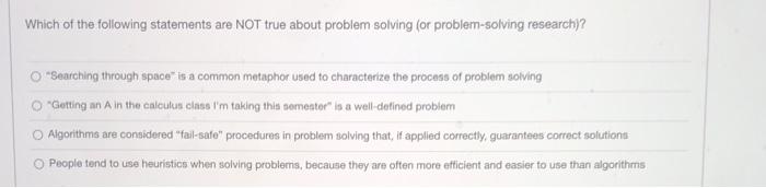 Solved Which of the following statements are NOT true about | Chegg.com