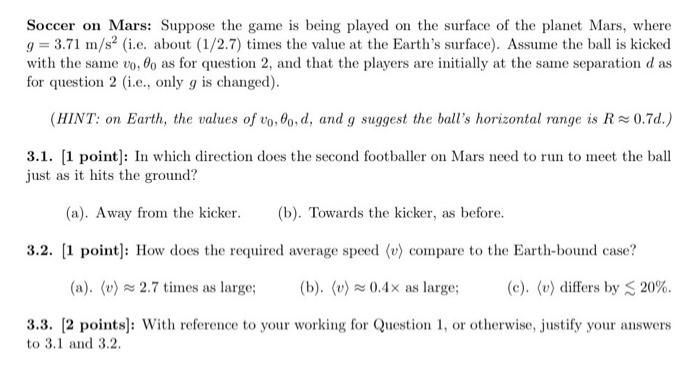 Solved ignore air resistance. A soccer player kicks the ball | Chegg.com