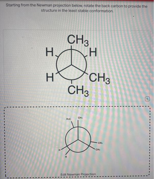 Solved Starting from the newman project below rotate back | Chegg.com