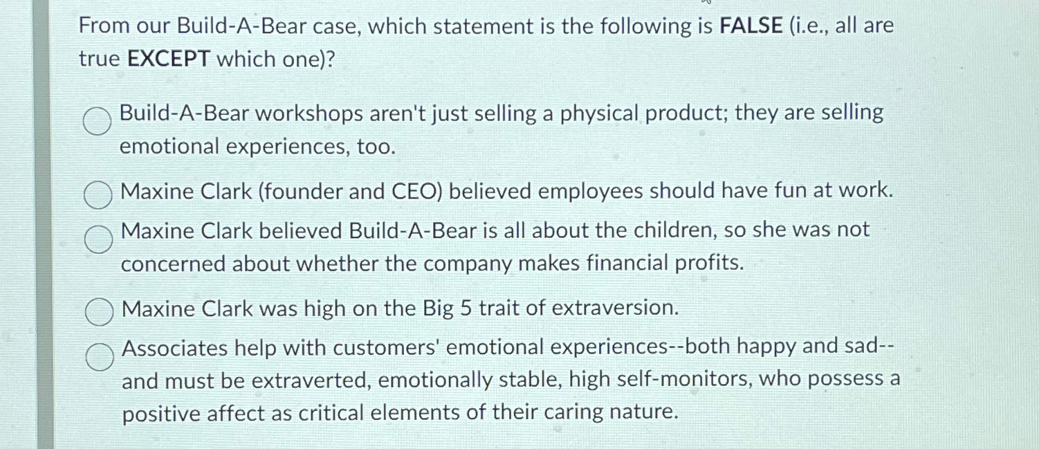 build a bear case study answers