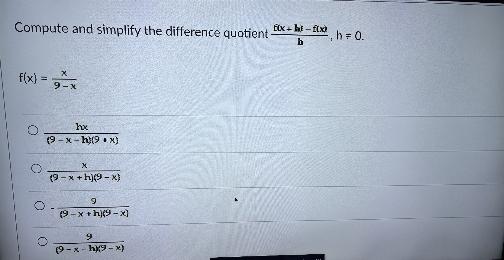 Solved Compute and simplify the difference quotient | Chegg.com