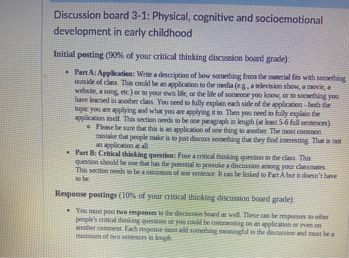 Physical cognitive discount and socioemotional development