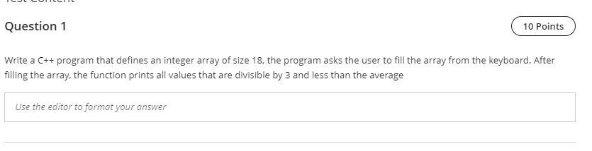 Solved Question 1 10 Points Write a C++ program that defines | Chegg.com