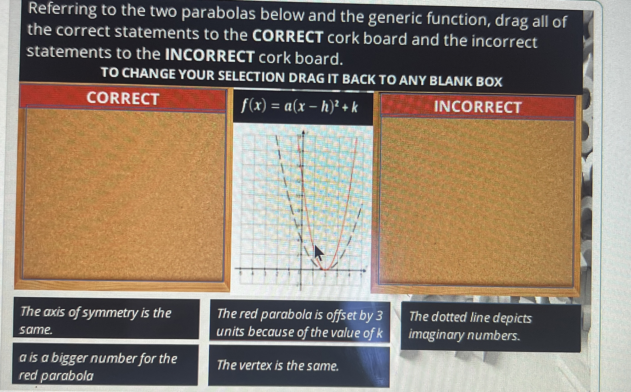 Referring to the two parabolas below and the generic | Chegg.com