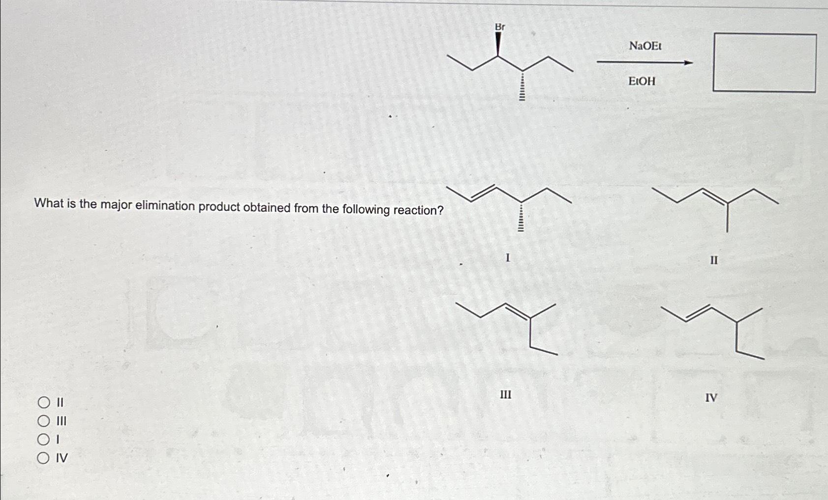 Solved What is the major elimination product obtained from | Chegg.com