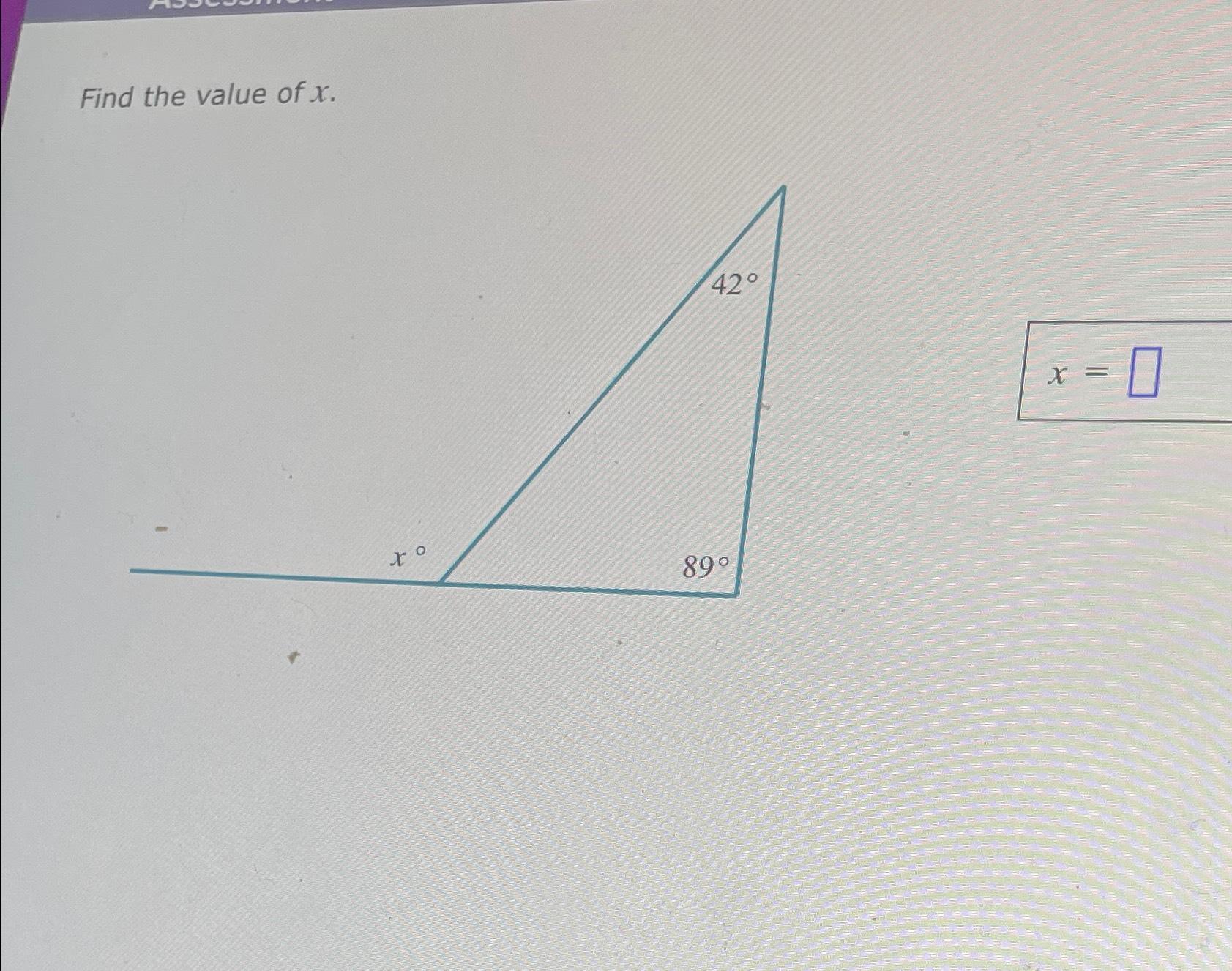 Solved Find the value of x. | Chegg.com