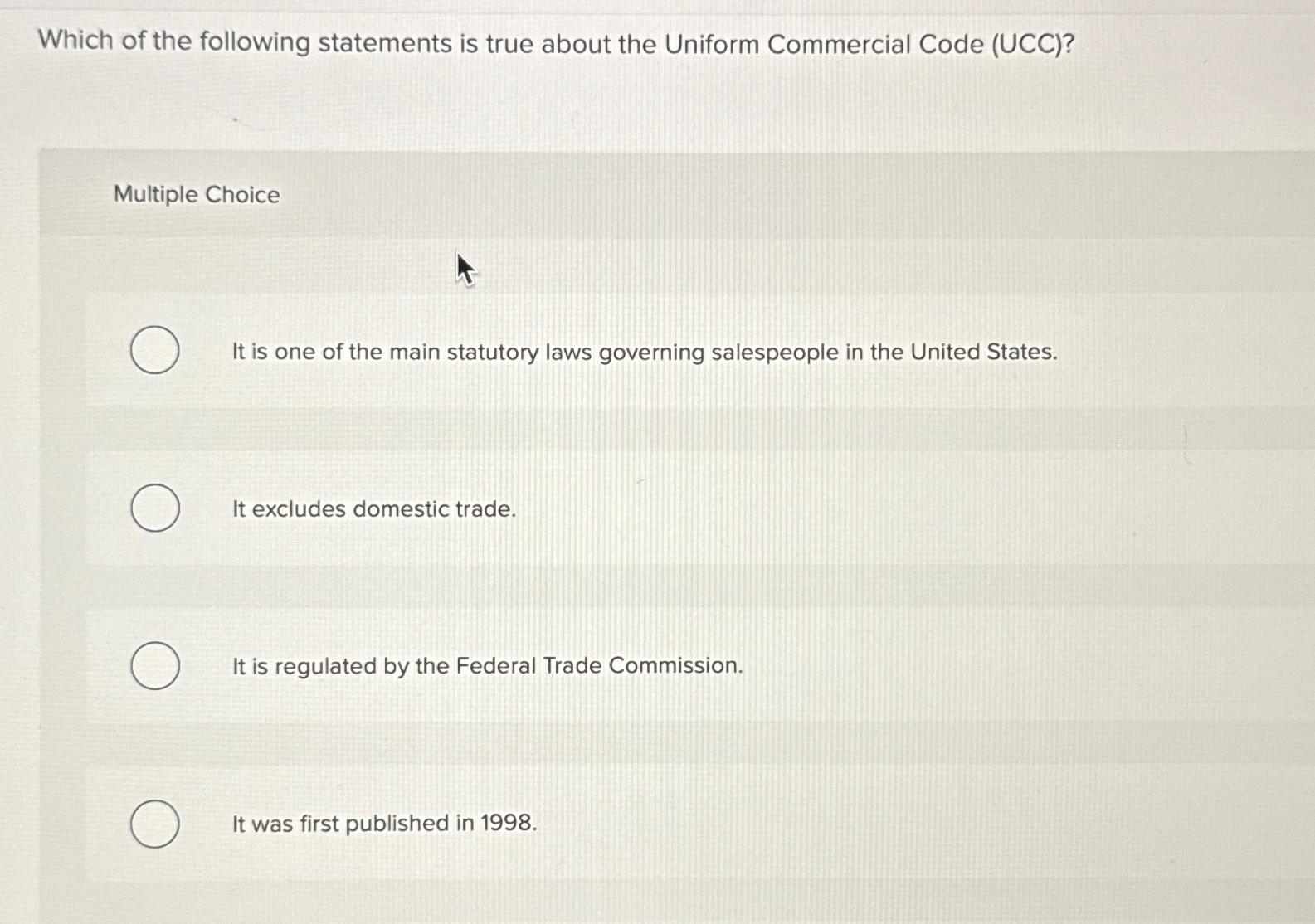 Solved Which of the following statements is true about the | Chegg.com