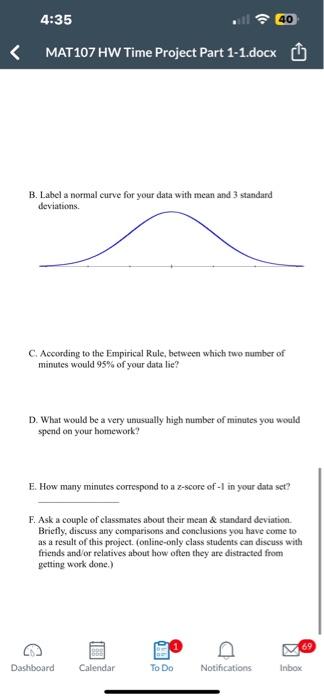 Mat 107 intro to statistics project I need help bad | Chegg.com