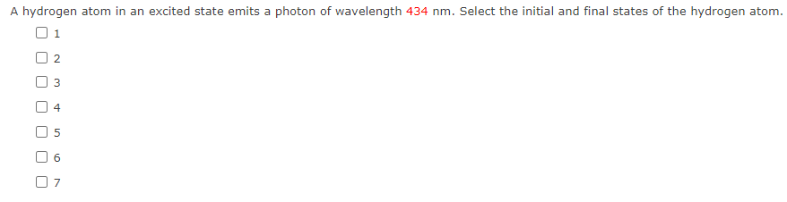 Solved A hydrogen atom in an excited state emits a photon of | Chegg.com