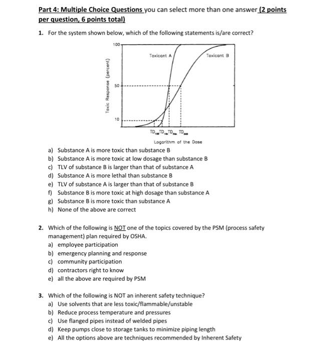 Solved Part 4: Multiple Choice Questions you can select more | Chegg.com