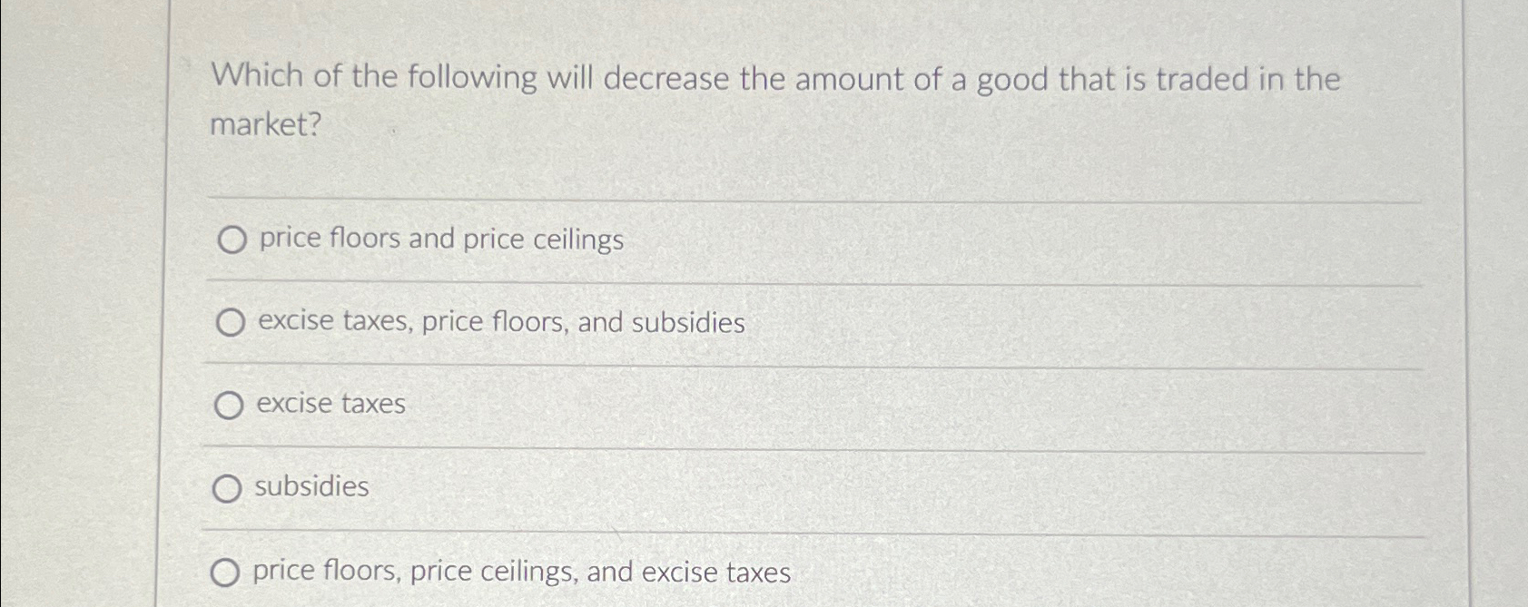 Solved Which of the following will decrease the amount of a | Chegg.com