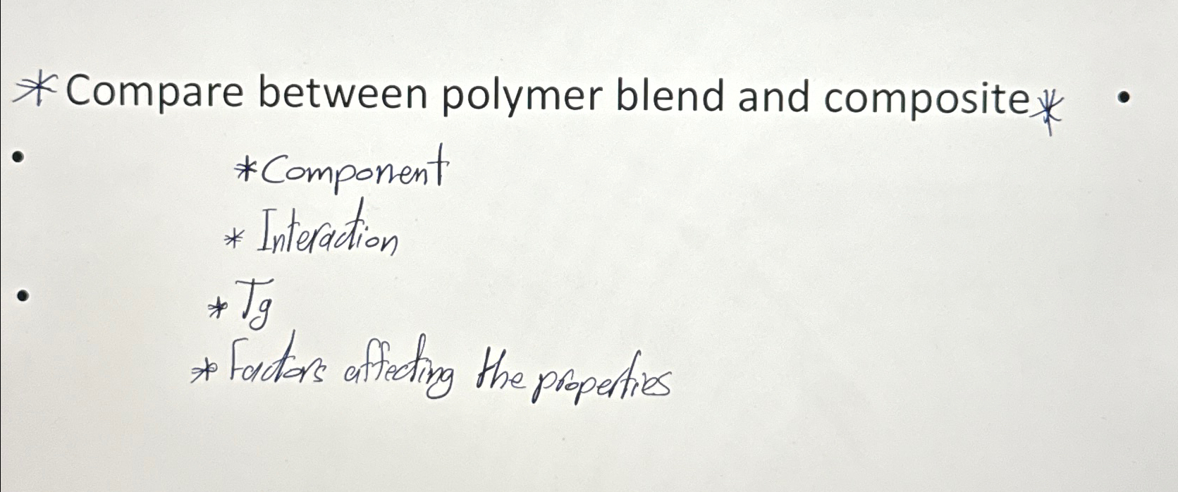 Solved Compare Between Polymer Blend And | Chegg.com