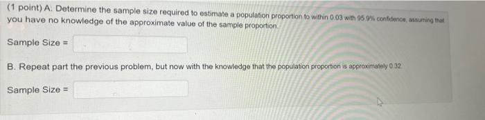 Solved determine the sample size required to estimate a | Chegg.com