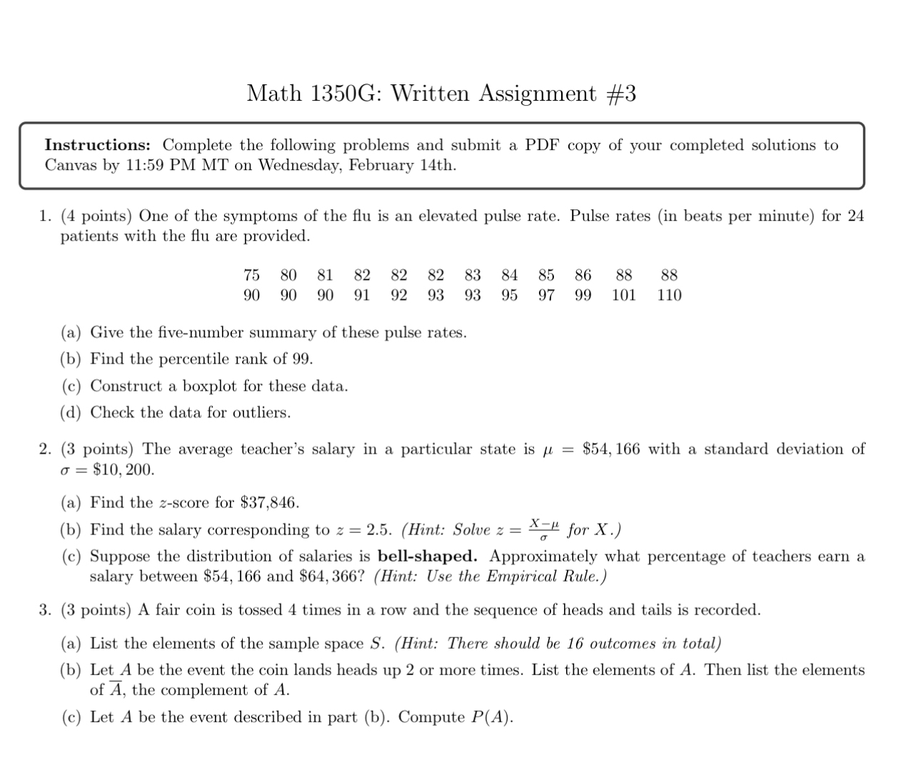 Solved Complete the following problems and submit a PDF copy | Chegg.com