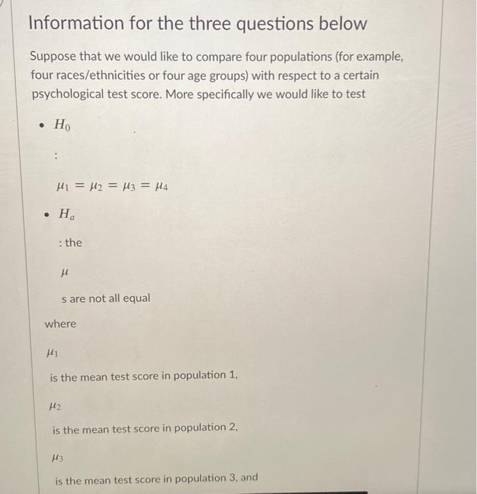 Solved Information for the first two questions below | Chegg.com