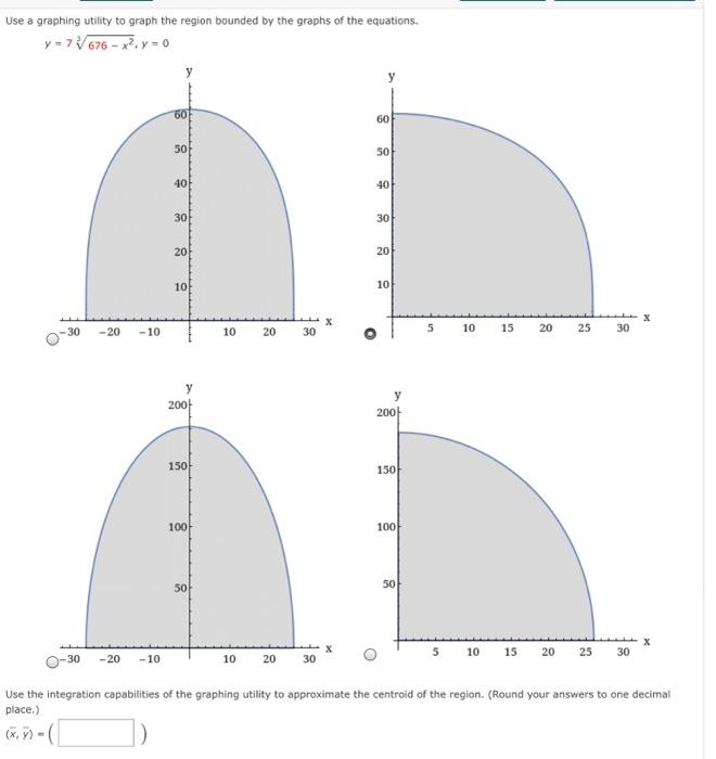 Solved Use a graphing utility to graph the region bounded by | Chegg.com