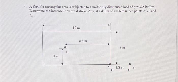 Solved 4. A flexible rectangular area is subjected to a | Chegg.com