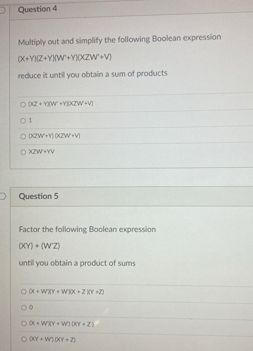 Solved Question 4 Multiply Out And Simplify The Following | Chegg.com