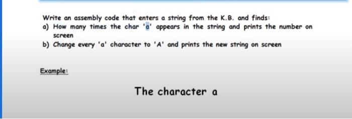 Solved Write an assembly code that enters a string from the | Chegg.com