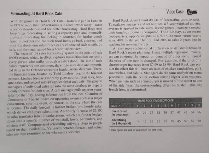 Solved At Hard Rock's Moscow restaurant, the manager is