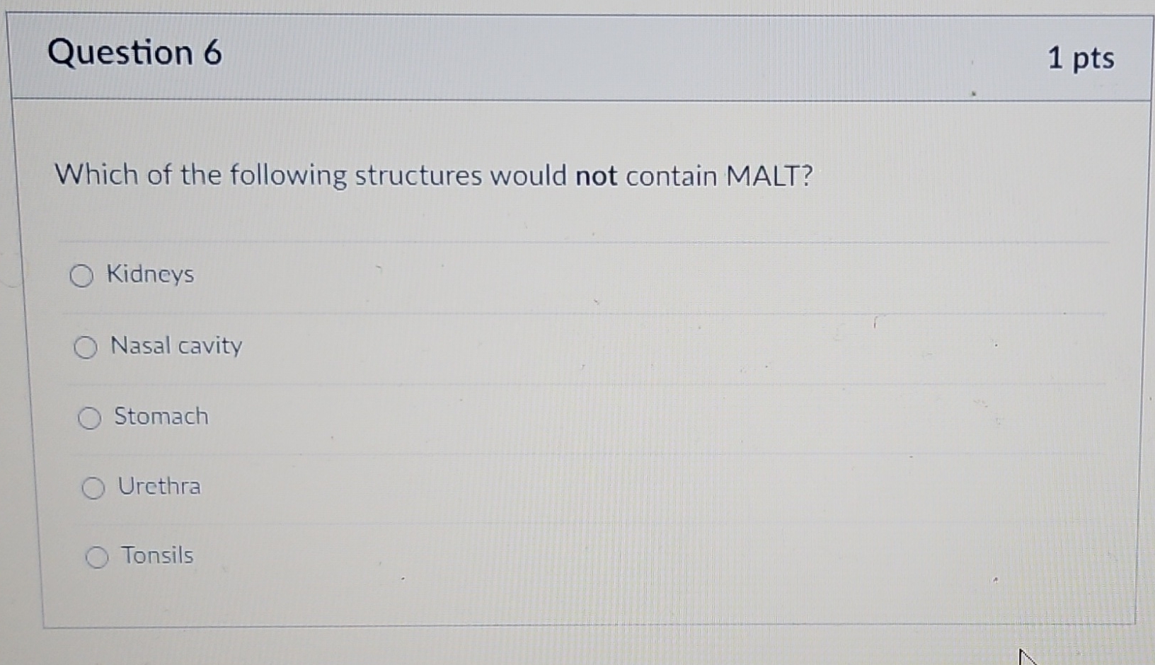 Solved Question 61 ﻿ptsWhich Of The Following Structures | Chegg.com