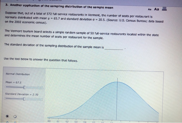Solved 3. Another application of the sampling distribution | Chegg.com